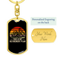 This Is My Retirement Plan Cycling Keychain Stainless Steel or 18k Gold Dog Tag Keyring-Express Your Love Gifts