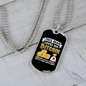 This Man Loves His Bitcoin Crypto Necklace Stainless Steel or 18k Gold Dog Tag 24" Chain-Express Your Love Gifts