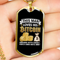 This Man Loves His Bitcoin Crypto Necklace Stainless Steel or 18k Gold Dog Tag 24" Chain-Express Your Love Gifts
