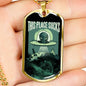 This Place Sucks Necklace UFO Alien Fan Gift Stainless Steel or 18k Gold Dog Tag 24" Chain-Express Your Love Gifts