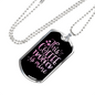 This Trucker Coffee Is Mine Dog Tag Stainless Steel or 18k Gold 24" Chain-Express Your Love Gifts
