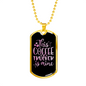 This Trucker Coffee Is Mine Dog Tag Stainless Steel or 18k Gold 24" Chain-Express Your Love Gifts