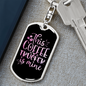 This Trucker Coffee Is Mine Swivel Keychain Dog Tag Stainless Steel or 18k Gold-Express Your Love Gifts