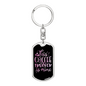 This Trucker Coffee Is Mine Swivel Keychain Dog Tag Stainless Steel or 18k Gold-Express Your Love Gifts