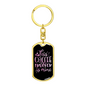 This Trucker Coffee Is Mine Swivel Keychain Dog Tag Stainless Steel or 18k Gold-Express Your Love Gifts