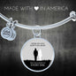 Those We Love Circle Pendant Bangle Stainless Steel or 18k Gold 18-22"-Express Your Love Gifts