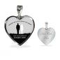 Those We Love Don'T Go Away Couple Necklace Stainless Steel or 18k Gold Heart Pendant 18-22"-Express Your Love Gifts