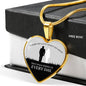 Those We Love Don'T Go Away Couple Necklace Stainless Steel or 18k Gold Heart Pendant 18-22"-Express Your Love Gifts