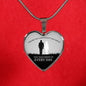 Those We Love Don'T Go Away Couple Necklace Stainless Steel or 18k Gold Heart Pendant 18-22"-Express Your Love Gifts