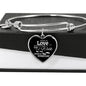 Those We Love Don't Go Away Footprints Heart Bangle Stainless Steel or 18k Gold 18-22"-Express Your Love Gifts