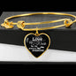 Those We Love Don't Go Away Footprints Heart Bangle Stainless Steel or 18k Gold 18-22"-Express Your Love Gifts