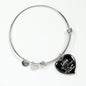 Those We Love Don't Go Away Footprints Heart Bangle Stainless Steel or 18k Gold 18-22"-Express Your Love Gifts