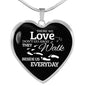 Those We Love Don'T Go Away Footprints Necklace Stainless Steel or 18k Gold Heart Pendant 18-22"-Express Your Love Gifts