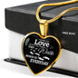 Those We Love Don'T Go Away Footprints Necklace Stainless Steel or 18k Gold Heart Pendant 18-22"-Express Your Love Gifts