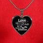 Those We Love Don'T Go Away Footprints Necklace Stainless Steel or 18k Gold Heart Pendant 18-22"-Express Your Love Gifts