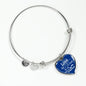 Those We Love Don't Go Away Footprints Stainless Steel Heart Bracelet Bangle-Express Your Love Gifts