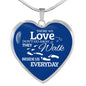 Those We Love Don'T Go Away Footprints Stainless Steel or 18k Gold Heart Pendant Necklace 18-22"-Express Your Love Gifts