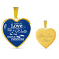 Those We Love Don'T Go Away Footprints Stainless Steel or 18k Gold Heart Pendant Necklace 18-22"-Express Your Love Gifts