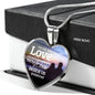 Those We Love Don'T Go Away Necklace Stainless Steel or 18k Gold Heart Pendant 18-22"-Express Your Love Gifts