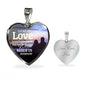 Those We Love Don'T Go Away Necklace Stainless Steel or 18k Gold Heart Pendant 18-22"-Express Your Love Gifts