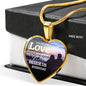 Those We Love Don'T Go Away Necklace Stainless Steel or 18k Gold Heart Pendant 18-22"-Express Your Love Gifts