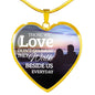 Those We Love Don'T Go Away Necklace Stainless Steel or 18k Gold Heart Pendant 18-22"-Express Your Love Gifts