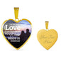 Those We Love Don'T Go Away Necklace Stainless Steel or 18k Gold Heart Pendant 18-22"-Express Your Love Gifts