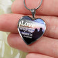 Those We Love Don'T Go Away Necklace Stainless Steel or 18k Gold Heart Pendant 18-22"-Express Your Love Gifts