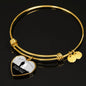 Those We Love Heart Bangle Stainless Steel or 18k Gold 18-22"-Express Your Love Gifts