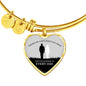 Those We Love Heart Bangle Stainless Steel or 18k Gold 18-22"-Express Your Love Gifts