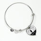 Those We Love Heart Bangle Stainless Steel or 18k Gold 18-22"-Express Your Love Gifts