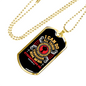 Through Him Christian Necklace Stainless Steel or 18k Gold Dog Tag 24" Chain-Express Your Love Gifts