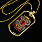 Through Him Christian Necklace Stainless Steel or 18k Gold Dog Tag 24" Chain-Express Your Love Gifts