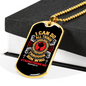 Through Him Christian Necklace Stainless Steel or 18k Gold Dog Tag 24" Chain-Express Your Love Gifts