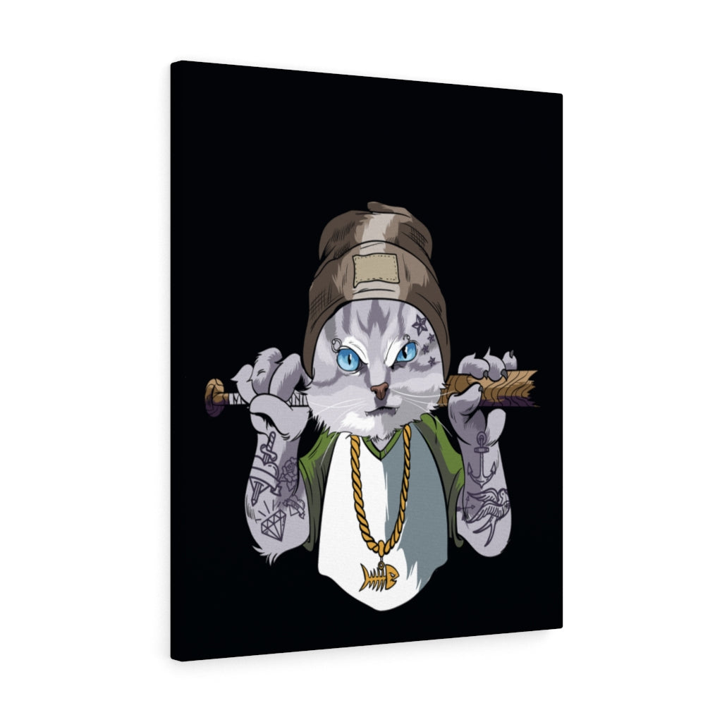 Thug Life Kitty Gangsta Cat Funny Wall Decor for Home Office GymPrint Ready to Hang Funny Wall Art Unframed-Express Your Love Gifts