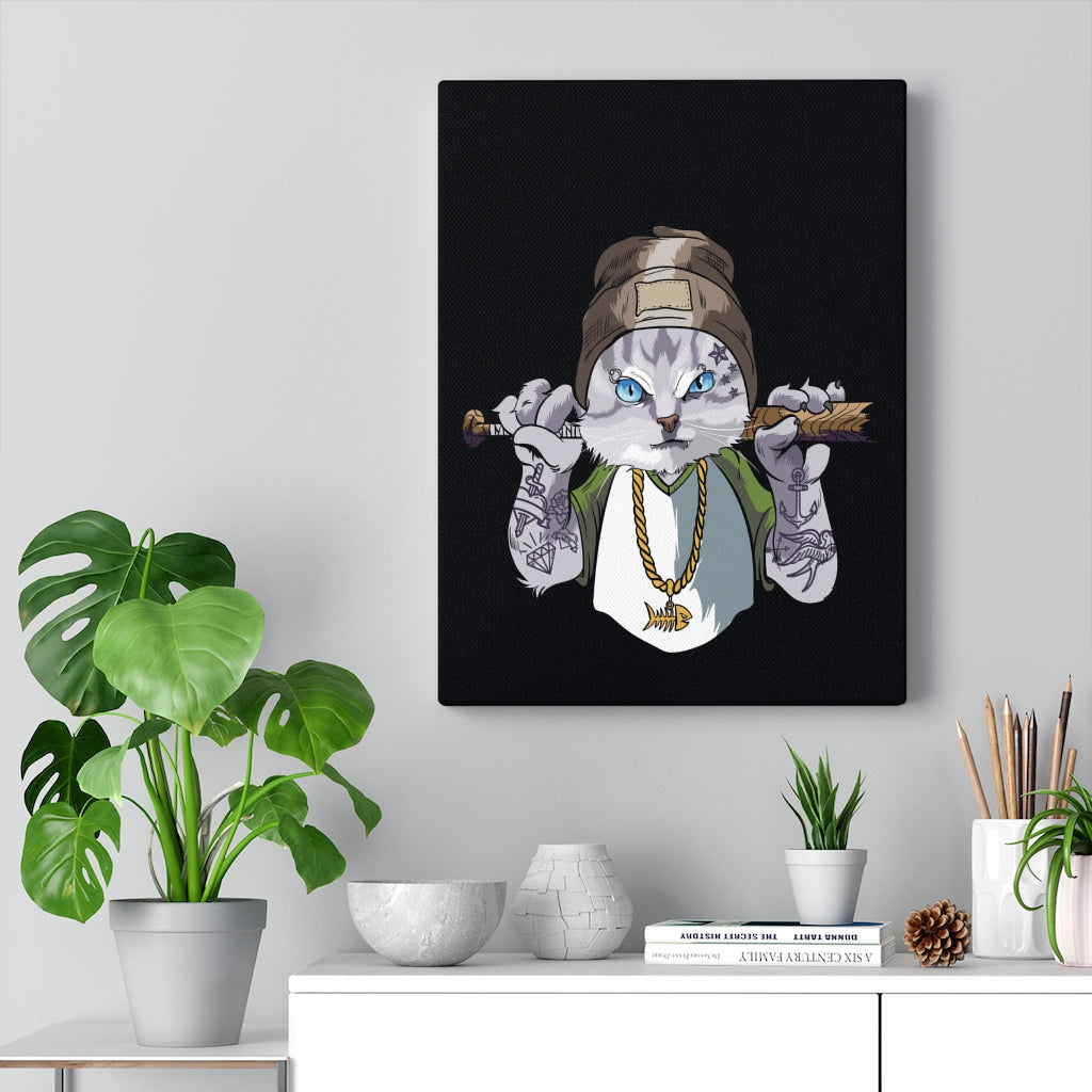 Thug Life Kitty Gangsta Cat Funny Wall Decor for Home Office GymPrint Ready to Hang Funny Wall Art Unframed-Express Your Love Gifts