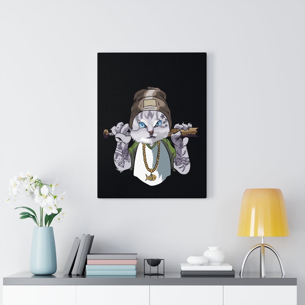 Thug Life Kitty Gangsta Cat Funny Wall Decor for Home Office GymPrint Ready to Hang Funny Wall Art Unframed-Express Your Love Gifts