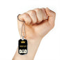 Tiger Cat Cat Dad Necklace Stainless Steel or 18k Gold Dog Tag 24" Chain-Express Your Love Gifts