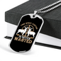 Time Hunting Wasted Necklace Stainless Steel or 18k Gold Dog Tag 24" Chain-Express Your Love Gifts
