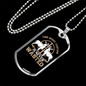 Time Hunting Wasted Necklace Stainless Steel or 18k Gold Dog Tag 24" Chain-Express Your Love Gifts