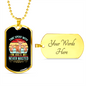 Time Spent With Dog Necklace Stainless Steel or 18k Gold Dog Tag 24" Chain-Express Your Love Gifts