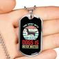Time Spent With Dogs Necklace Stainless Steel or 18k Gold Dog Tag 24" Chain-Express Your Love Gifts