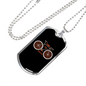 Time To Travel Cycling Necklace Stainless Steel or 18k Gold Dog Tag 24"-Express Your Love Gifts