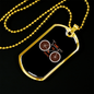 Time To Travel Cycling Necklace Stainless Steel or 18k Gold Dog Tag 24"-Express Your Love Gifts