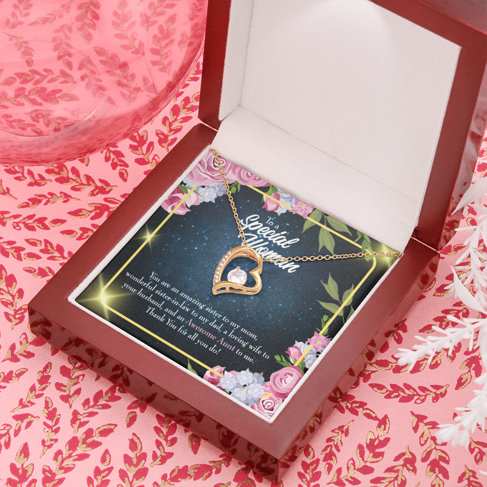 To Aunt Awesome Auntie Forever Love Necklace-Express Your Love Gifts