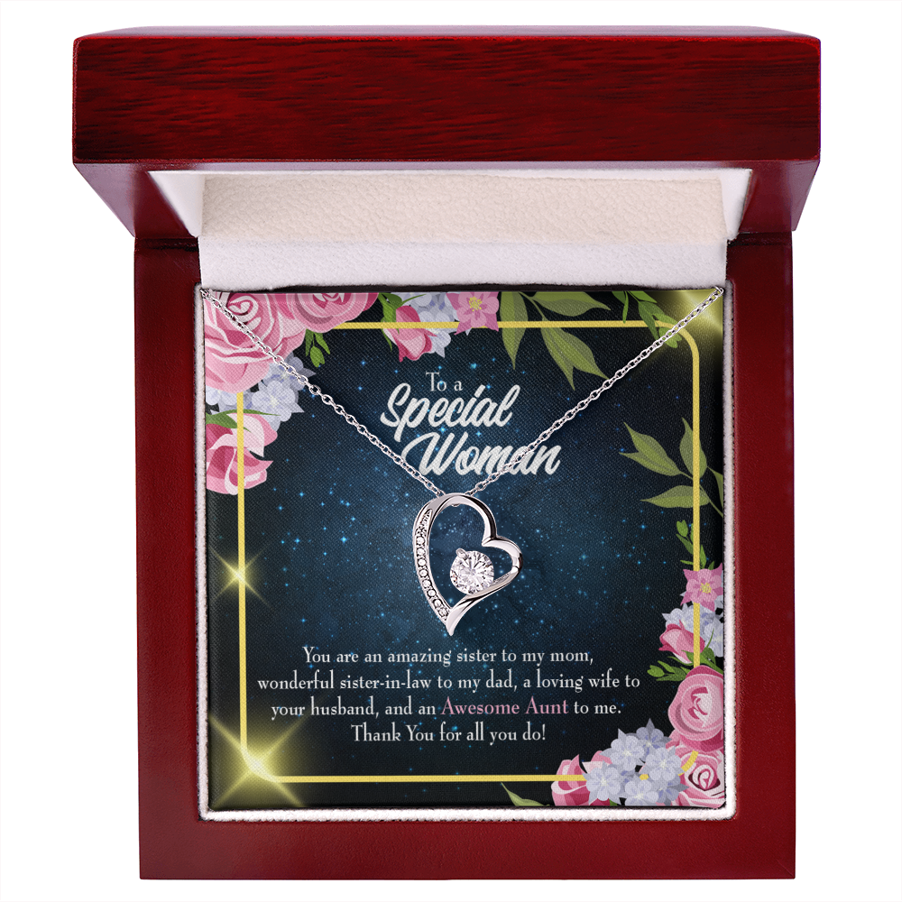 To Aunt Awesome Auntie Forever Love Necklace-Express Your Love Gifts