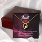 To Aunt Birthday Message Happy Birthday Aunt Forever Love Necklace-Express Your Love Gifts