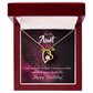 To Aunt Birthday Message Happy Birthday Aunt Forever Love Necklace-Express Your Love Gifts