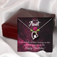 To Aunt Birthday Message Happy Birthday Aunt Forever Love Necklace-Express Your Love Gifts
