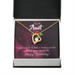 To Aunt Birthday Message Happy Birthday Aunt Forever Love Necklace-Express Your Love Gifts